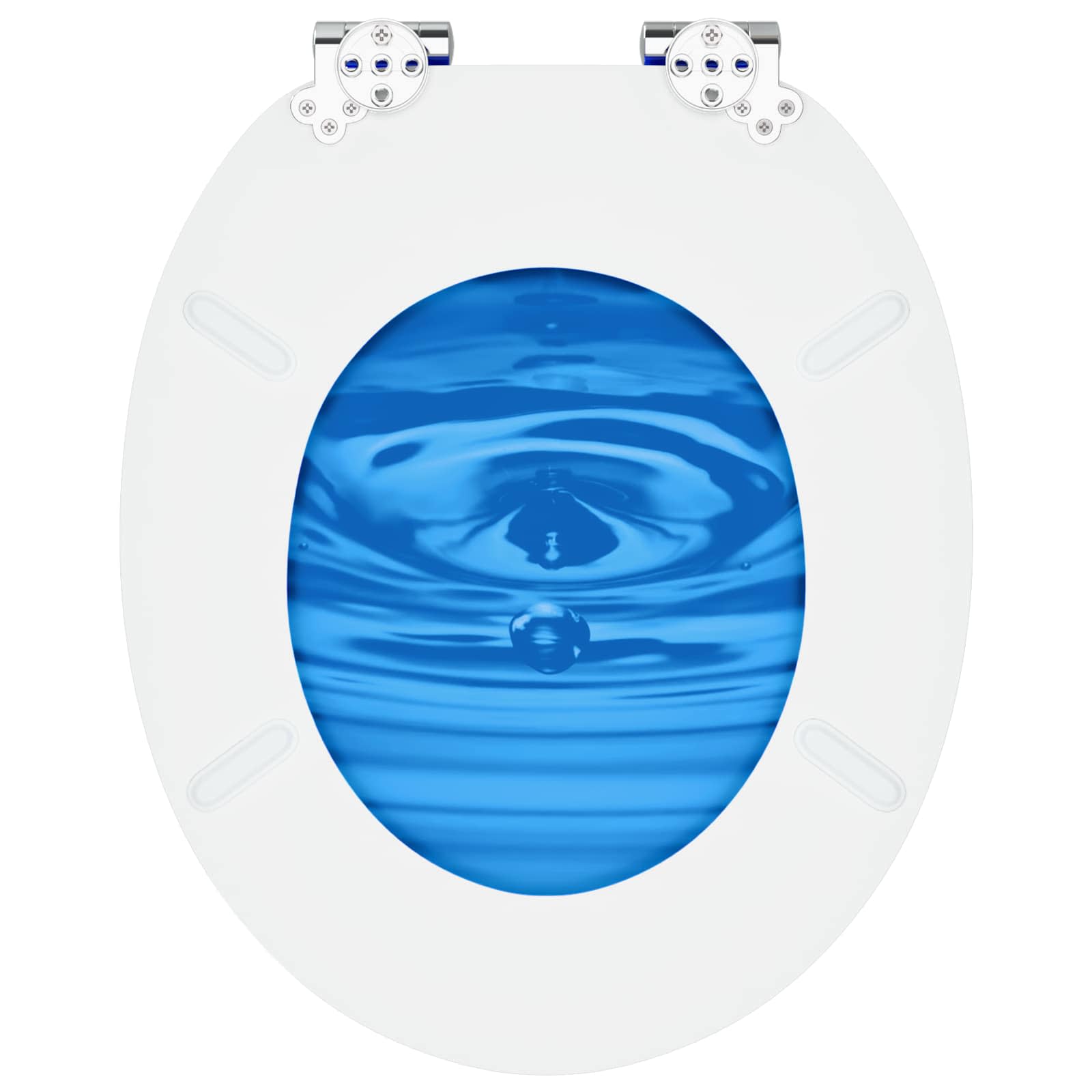Sedile per toilette con chiusura morbida 2 pcs Goccia blu | homemem39