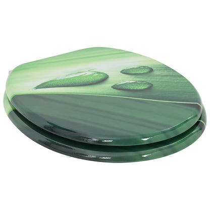 Sedile per toilette con chiusura morbida 2 pcs Goccia verde