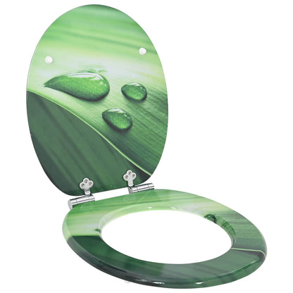 Sedile per toilette con chiusura morbida 2 pcs Goccia verde