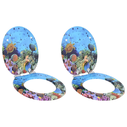 Sedile per toilette con chiusura morbida 2 pcs 44 x 38 cm