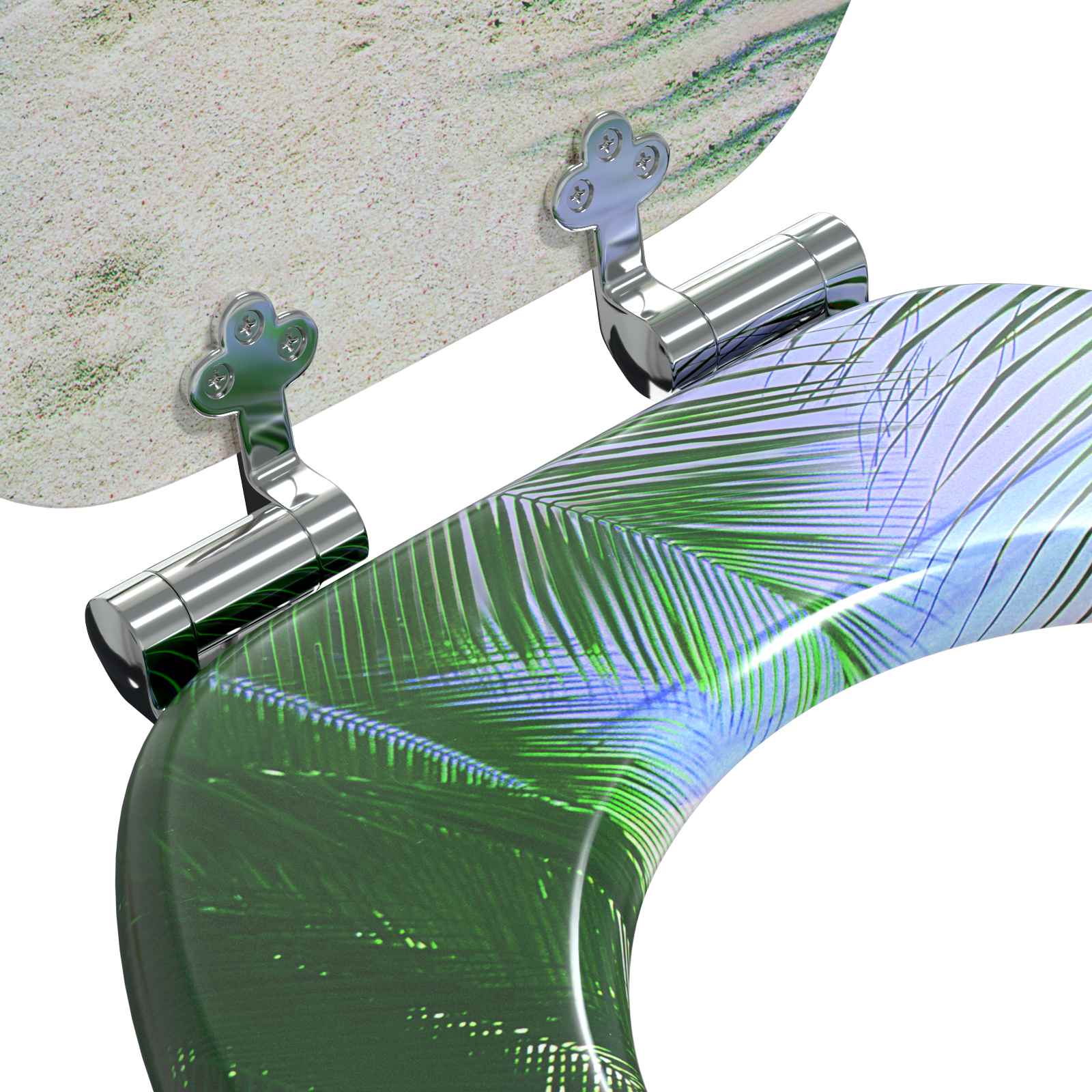 Sedile per toilette con chiusura morbida 2 pcs Verde 44 x 38 cm | homemem39
