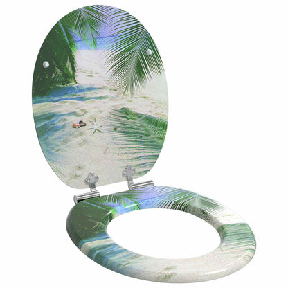 Sedile per toilette con chiusura morbida 2 pcs Verde 44 x 38 cm | homemem39