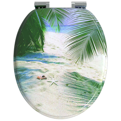 Sedile per toilette con chiusura morbida 2 pcs Verde 44 x 38 cm | homemem39