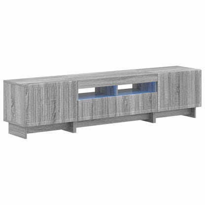 Mobile TV LED a 5 pezzi Sonoma grigio Legno ingegnerizzato