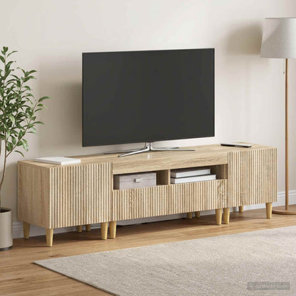 Mobile TV LED a 5 pezzi Rovere Sonoma Legno ingegnerizzato