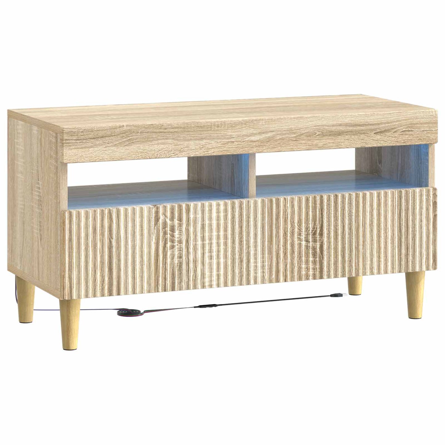 Mobile TV LED a 5 pezzi Rovere Sonoma Legno ingegnerizzato