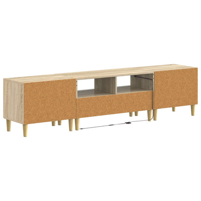 Mobile TV LED a 5 pezzi Rovere Sonoma Legno ingegnerizzato