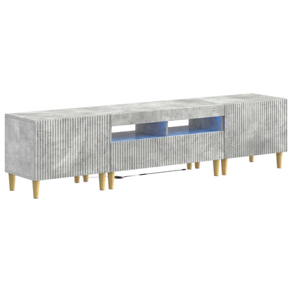 Mobile TV LED a 5 pezzi Grigio Cemento Legno ingegnerizzato