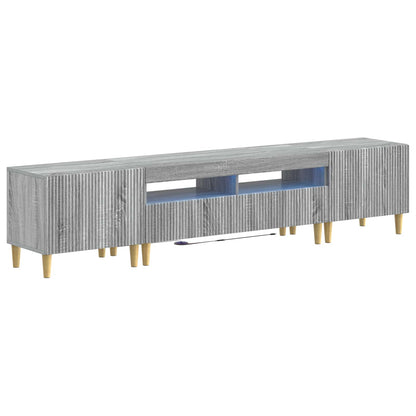 Mobile TV LED a 5 pezzi Sonoma grigio Legno ingegnerizzato