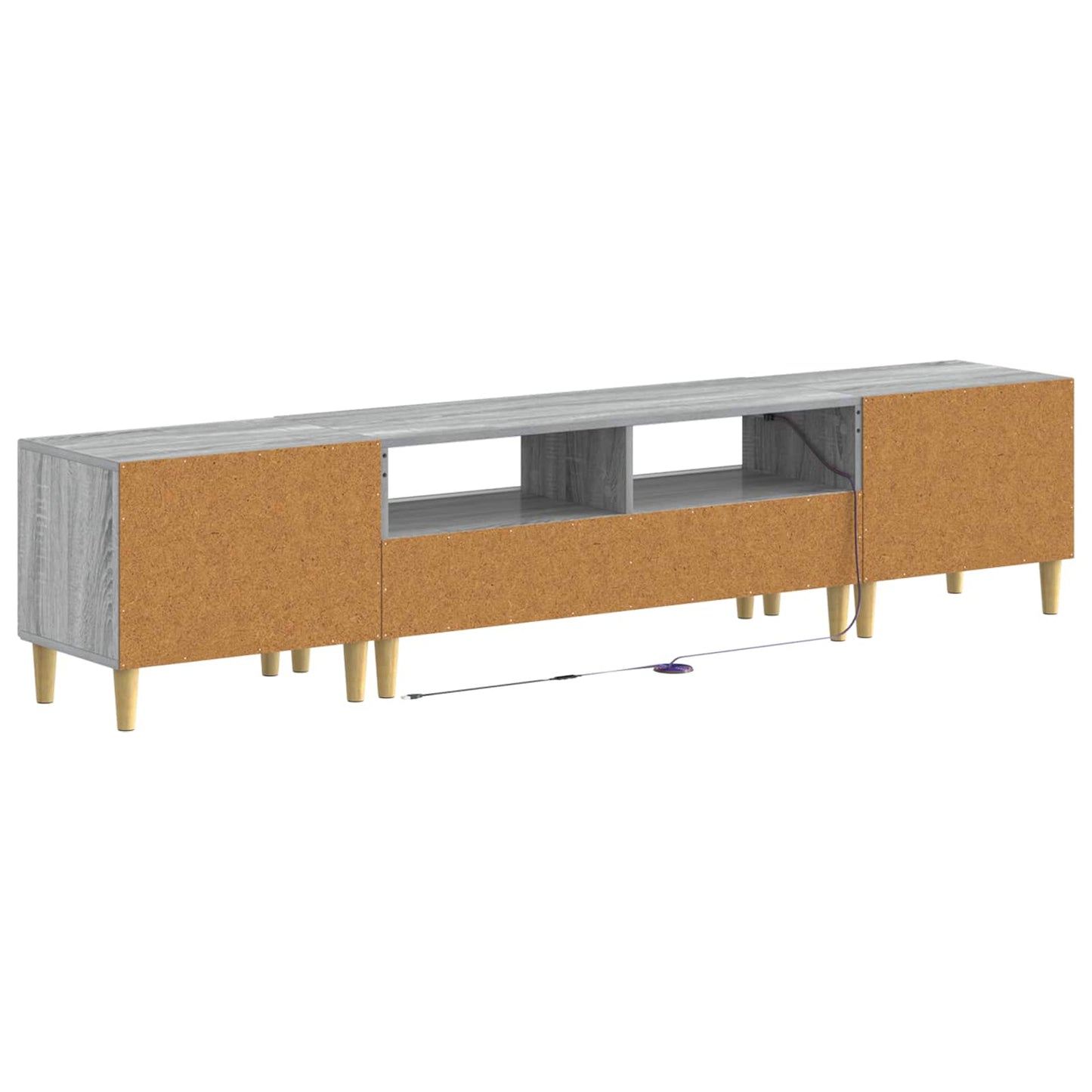 Mobile TV LED a 5 pezzi Sonoma grigio Legno ingegnerizzato