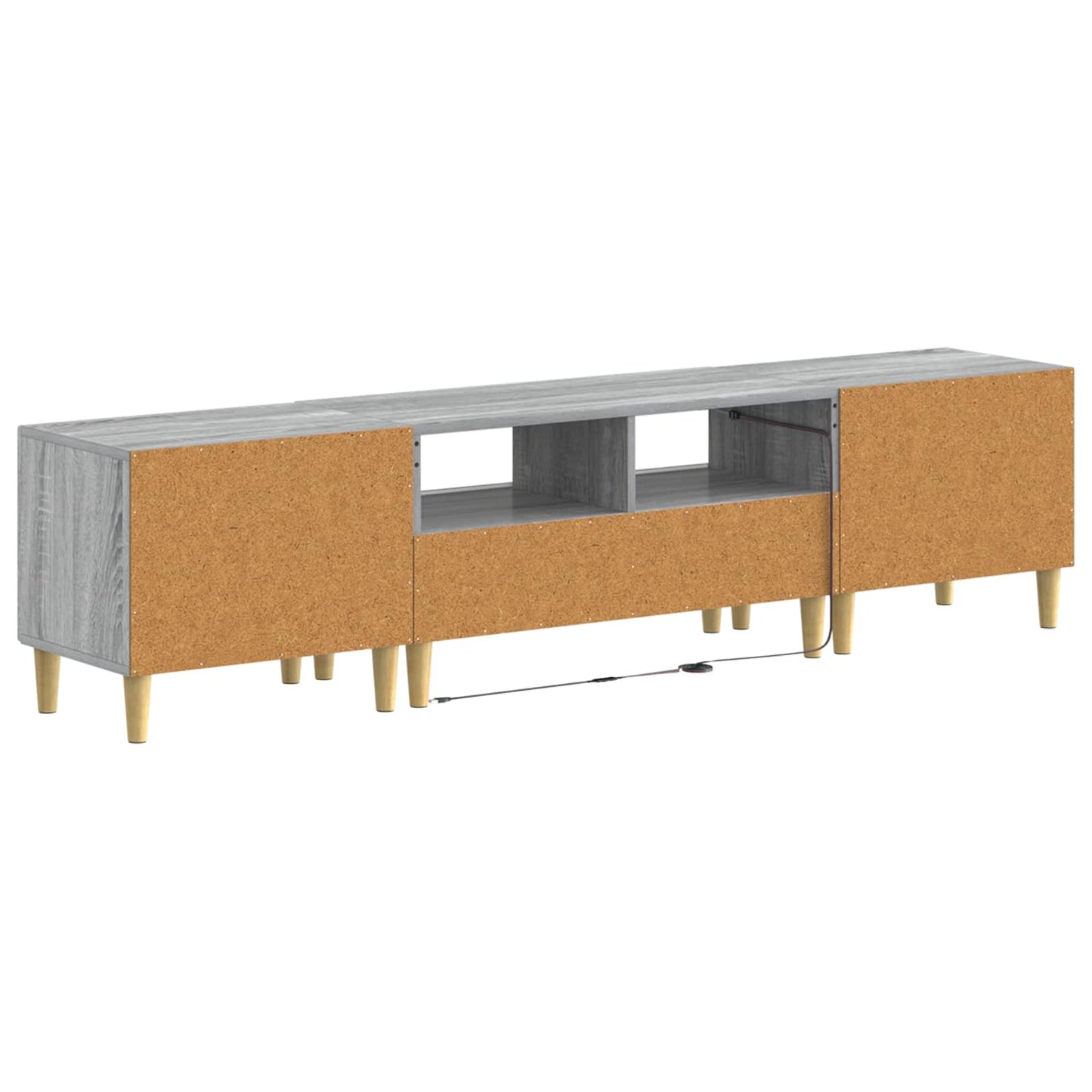 Mobile TV LED a 5 pezzi Sonoma grigio Legno ingegnerizzato