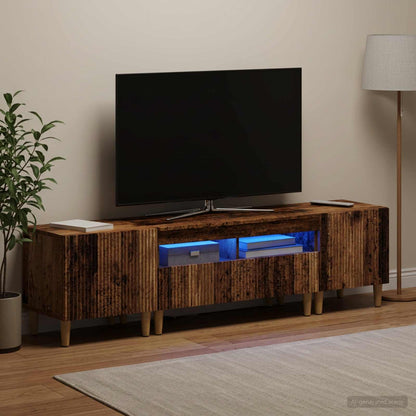 Mobile TV LED a 5 pezzi Legno antico Legno ingegnerizzato