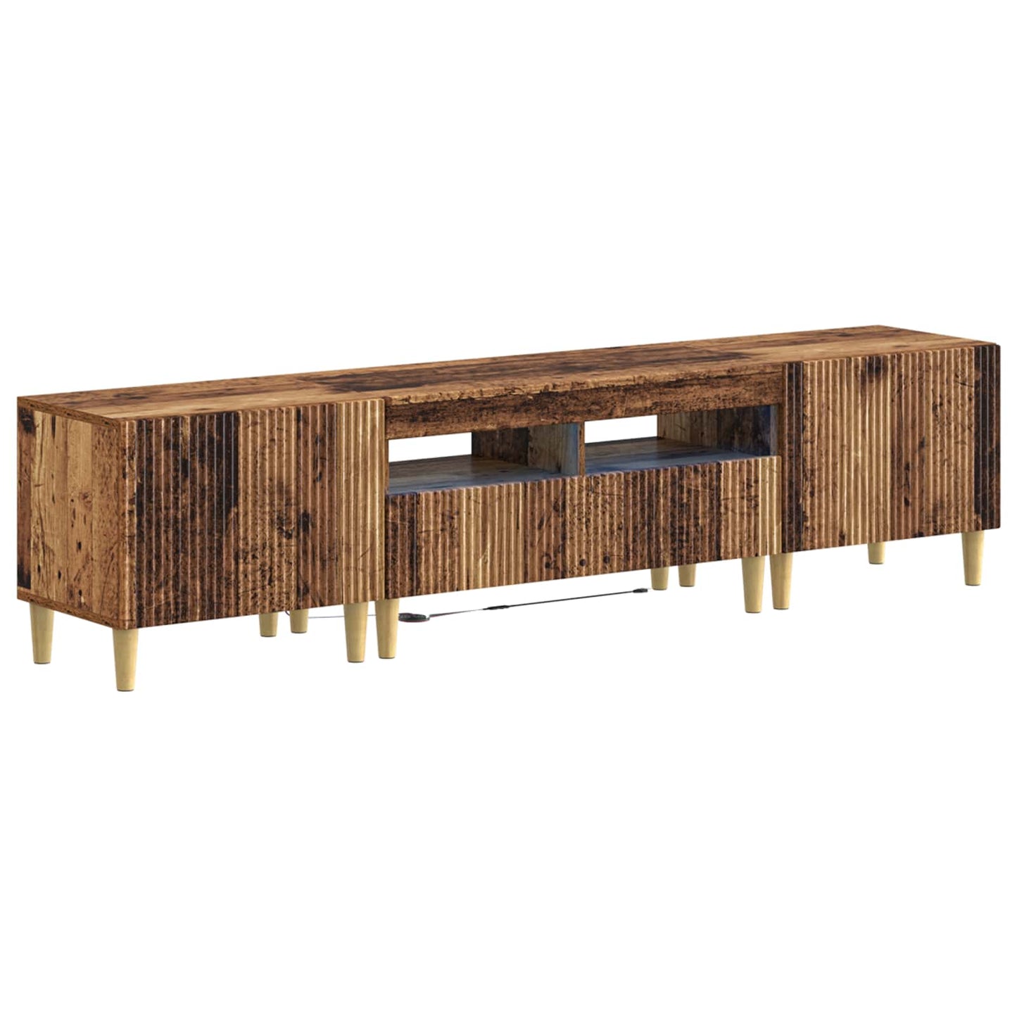 Mobile TV LED a 5 pezzi Legno antico Legno ingegnerizzato