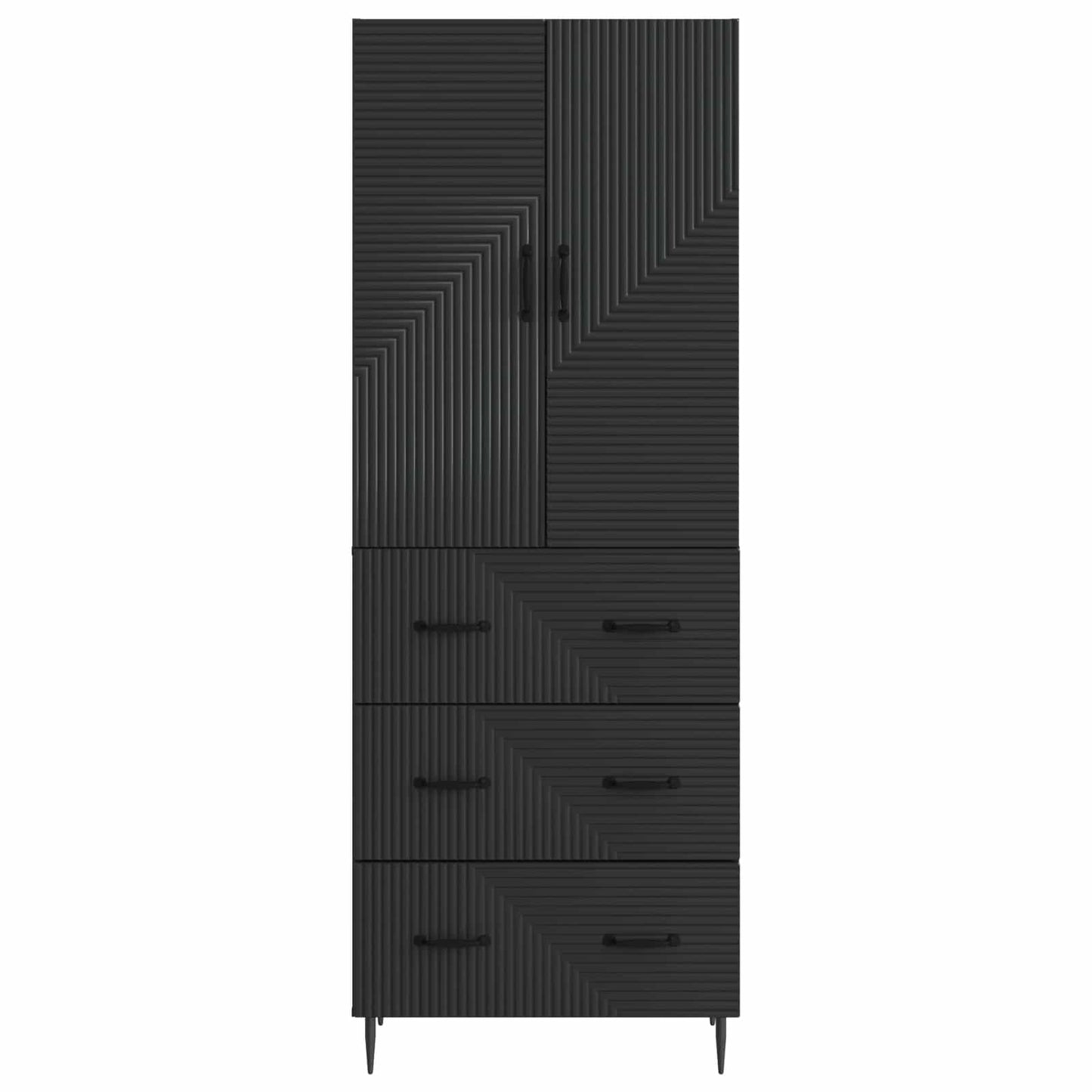Set di armadi 2 pcs Nero 66 x 34,5 x 90 cm Legno ingegnerizzato | homemem39