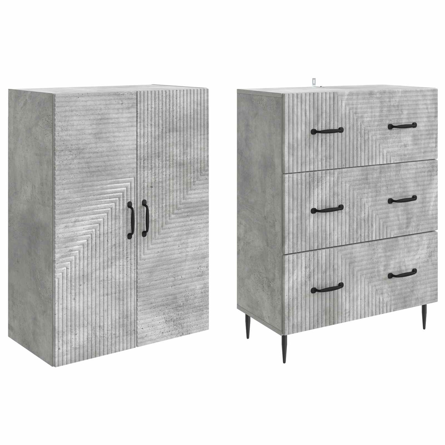 Set di armadi 2 pcs Grigio Cemento 66 x 34,5 x 90 cm | homemem39