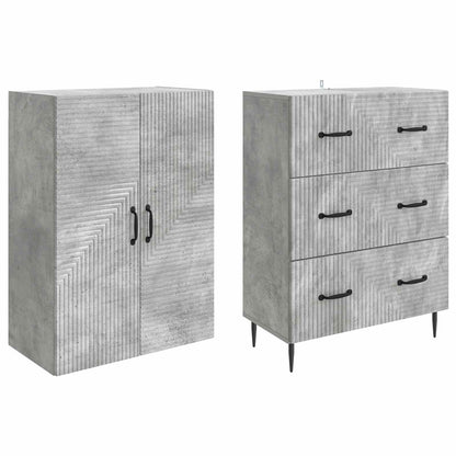 Set di armadi 2 pcs Grigio Cemento 66 x 34,5 x 90 cm | homemem39