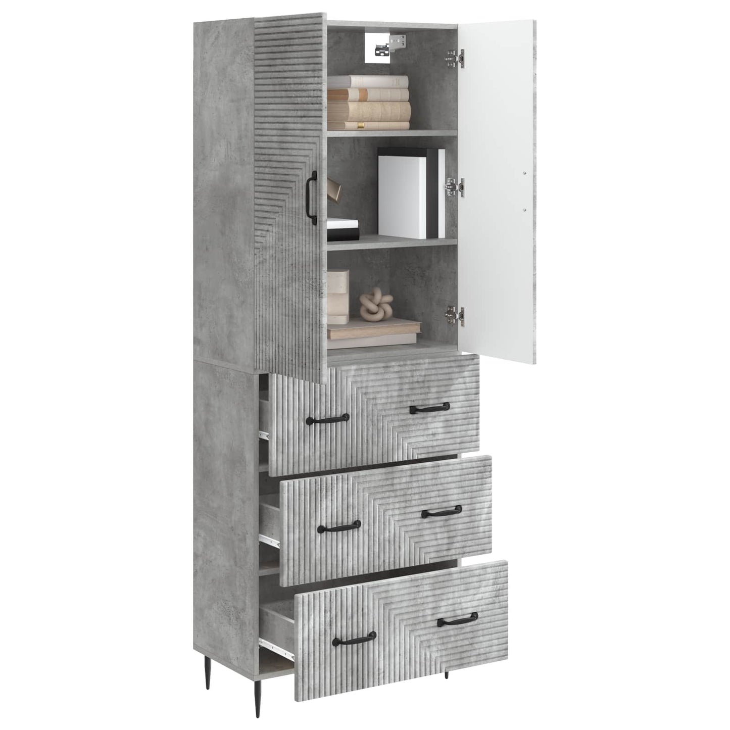 Set di armadi 2 pcs Grigio Cemento 66 x 34,5 x 90 cm | homemem39