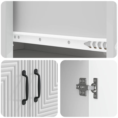 Set di armadi 2 pcs Bianco Lucido 66 x 34,5 x 90 cm | homemem39
