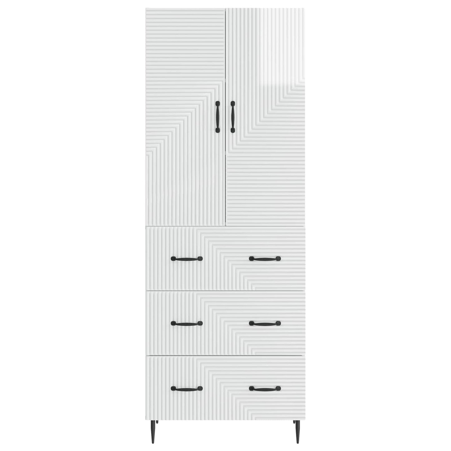 Set di armadi 2 pcs Bianco Lucido 66 x 34,5 x 90 cm | homemem39