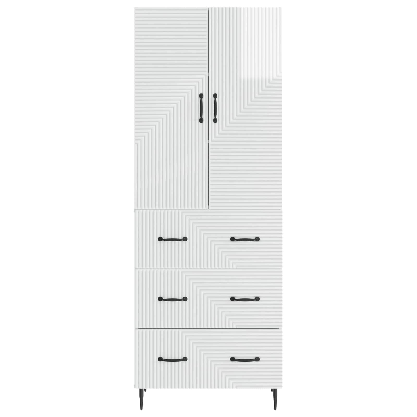 Set di armadi 2 pcs Bianco Lucido 66 x 34,5 x 90 cm | homemem39