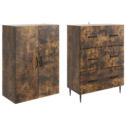 Set di armadi 2 pcs Rovere Fumo 66 x 34,5 x 90 cm | homemem39