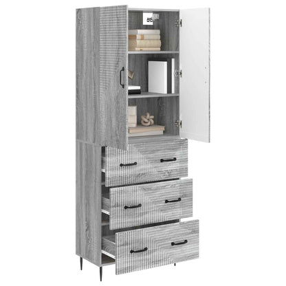 Set di armadi 2 pcs Sonoma grigio 66 x 34,5 x 90 cm | homemem39