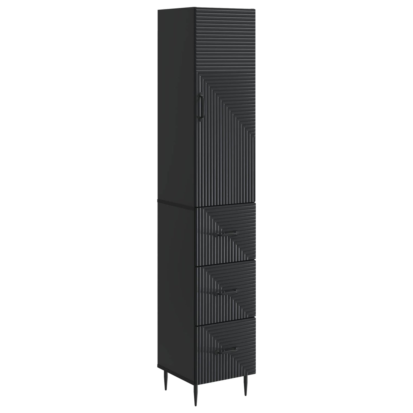 Set di armadi 2 pcs Nero 33 x 34,5 x 90 cm Legno ingegnerizzato | homemem39