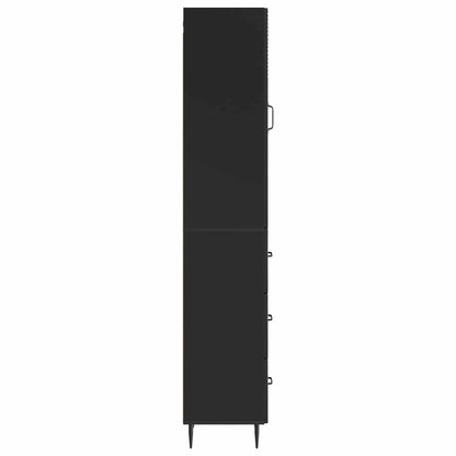 Set di armadi 2 pcs Nero 33 x 34,5 x 90 cm Legno ingegnerizzato | homemem39