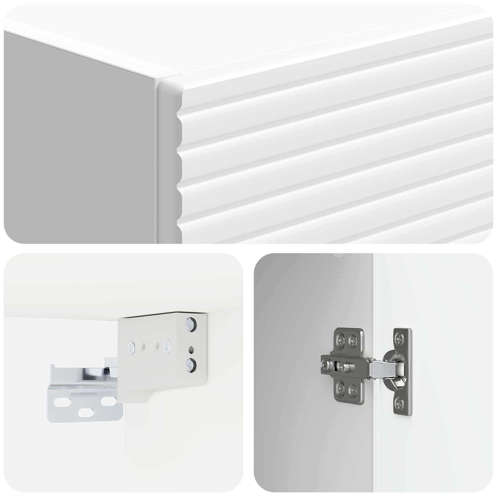 Set di armadi 2 pcs Bianco Lucido 33 x 34,5 x 90 cm | homemem39