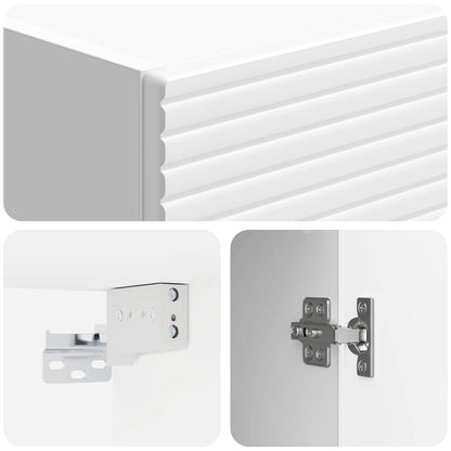 Set di armadi 2 pcs Bianco Lucido 33 x 34,5 x 90 cm | homemem39