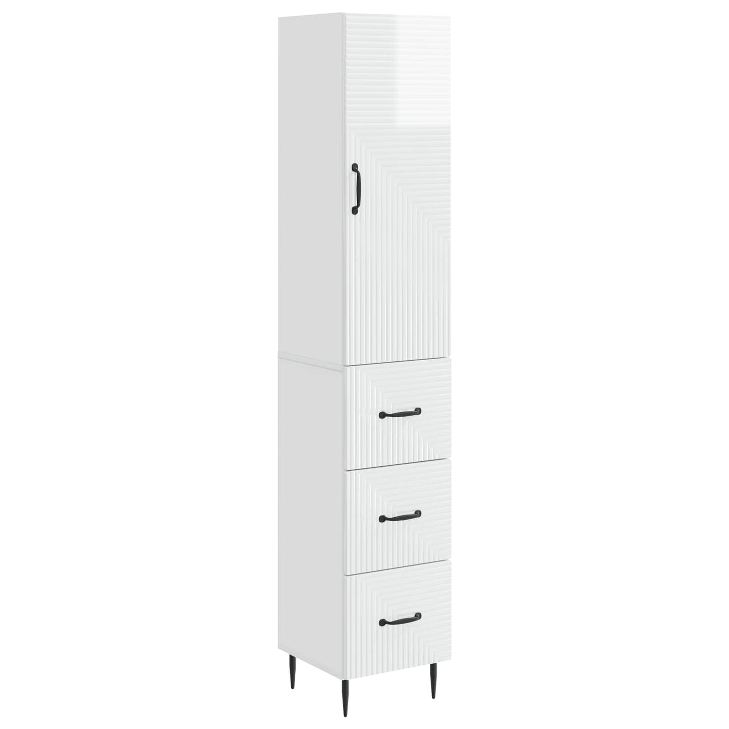 Set di armadi 2 pcs Bianco Lucido 33 x 34,5 x 90 cm | homemem39
