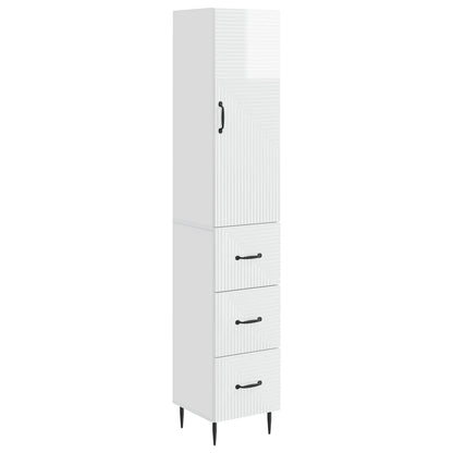 Set di armadi 2 pcs Bianco Lucido 33 x 34,5 x 90 cm | homemem39