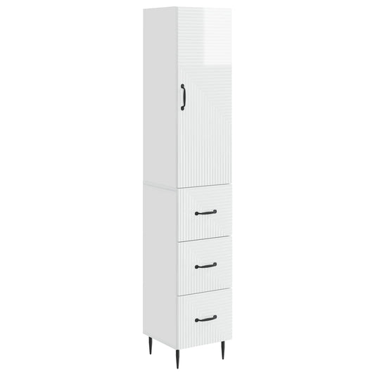 Set di armadi 2 pcs Bianco Lucido 33 x 34,5 x 90 cm | homemem39