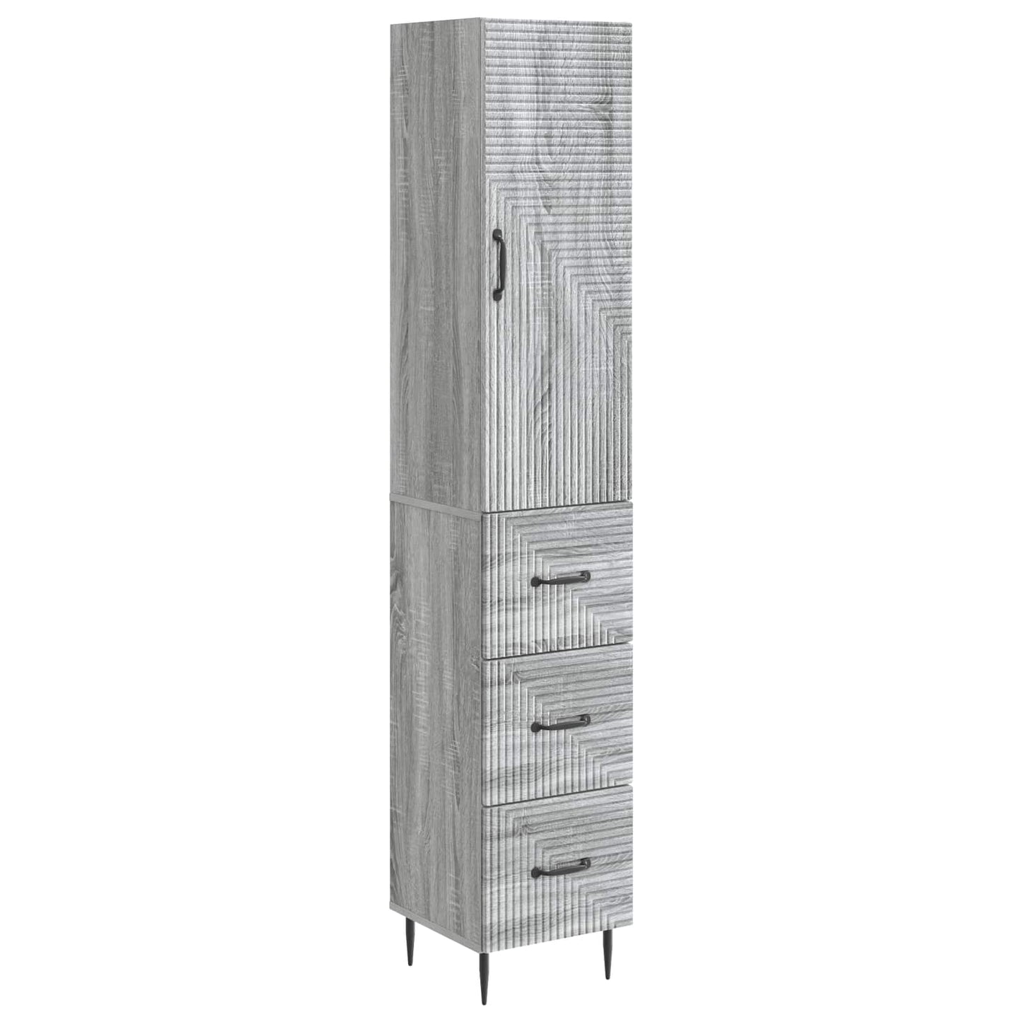Set di armadi 2 pcs Sonoma grigio 33 x 34,5 x 90 cm | homemem39