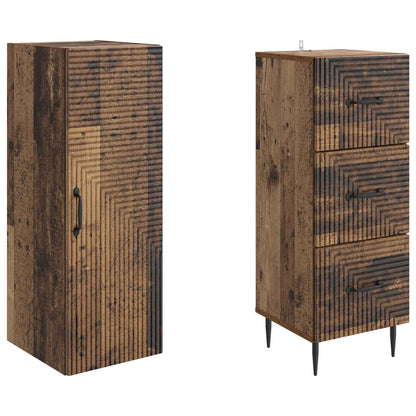 Set di armadi 2 pcs Legno antico 33 x 34,5 x 90 cm | homemem39