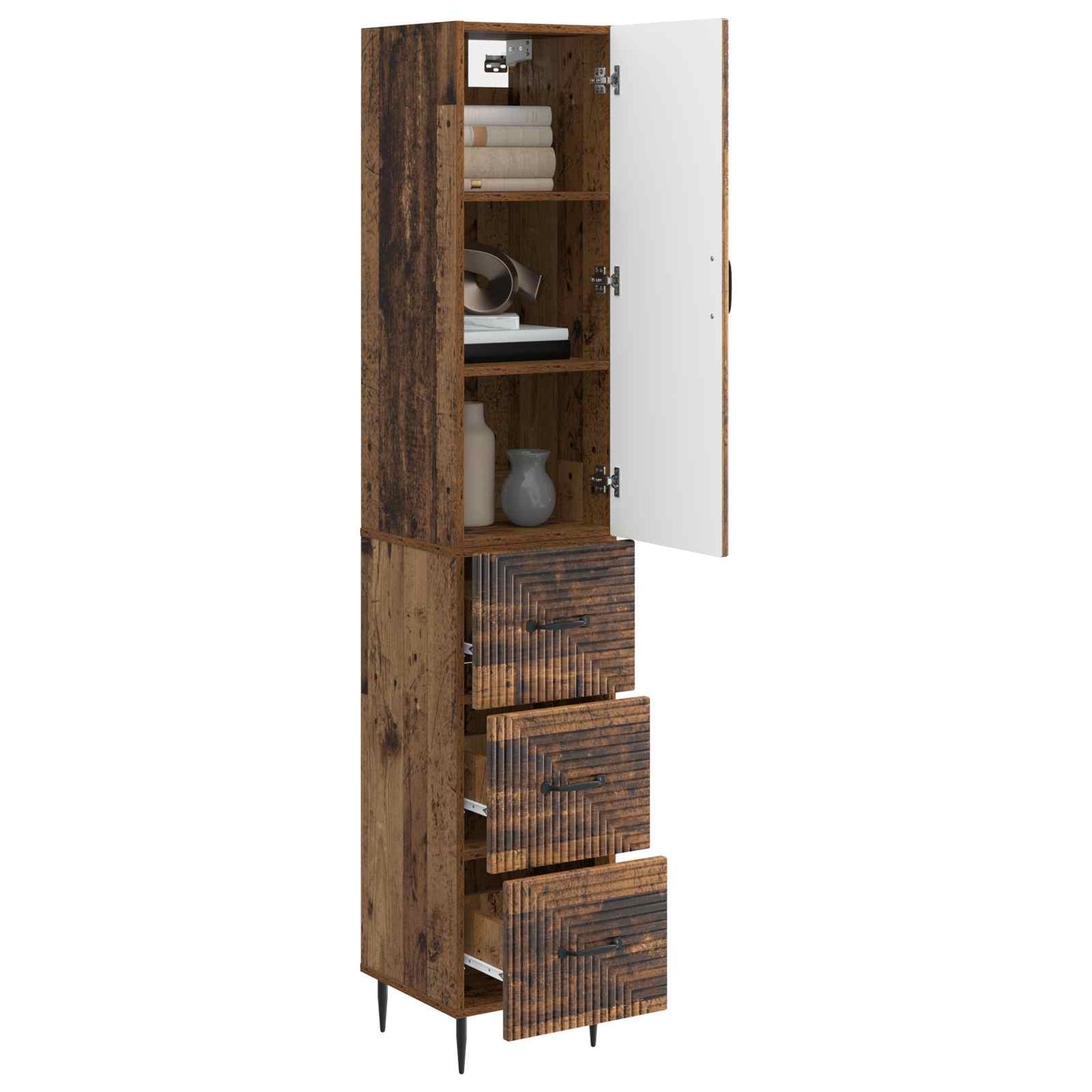 Set di armadi 2 pcs Legno antico 33 x 34,5 x 90 cm | homemem39