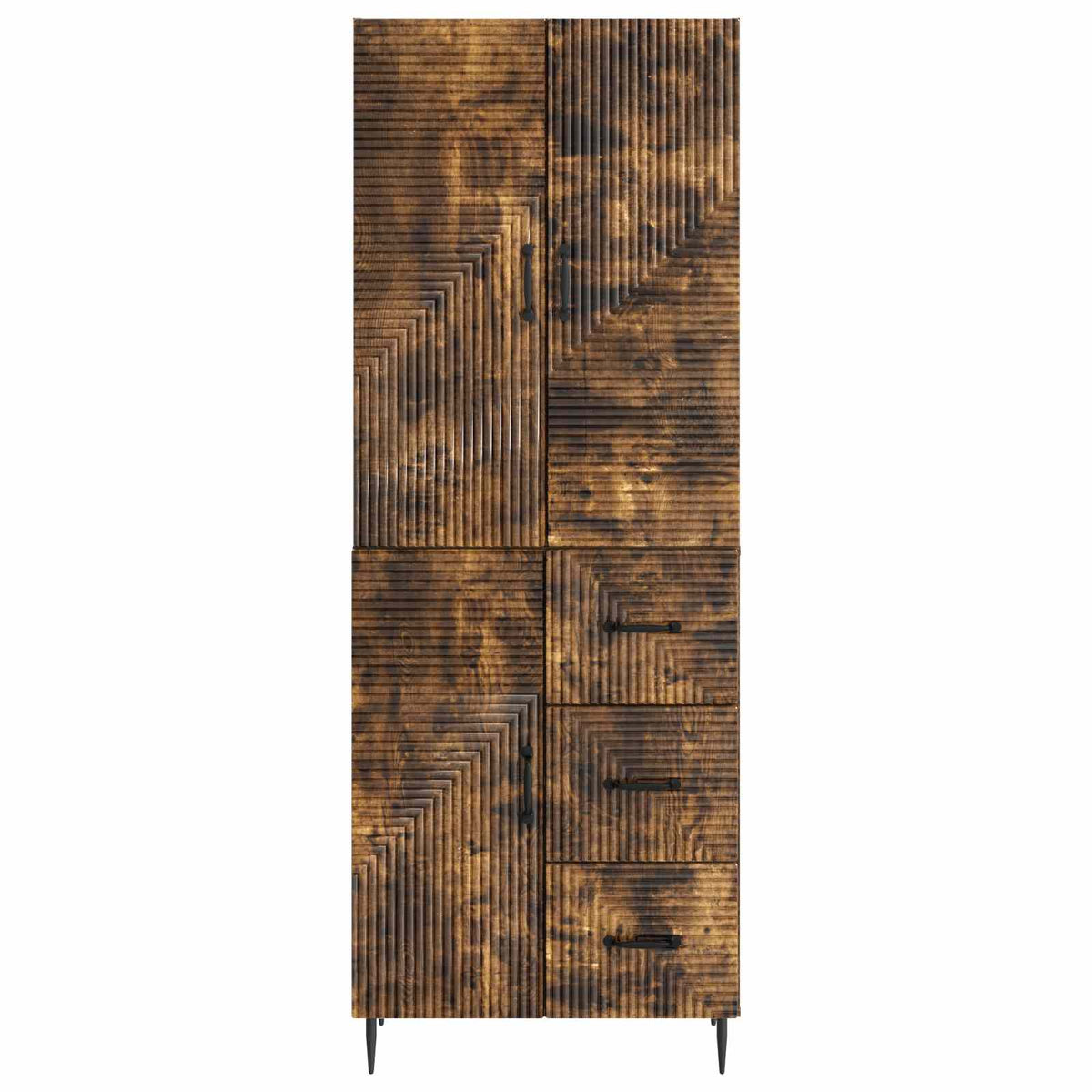 Set di armadi 2 pz Rovere Fumo Legno ingegnerizzato