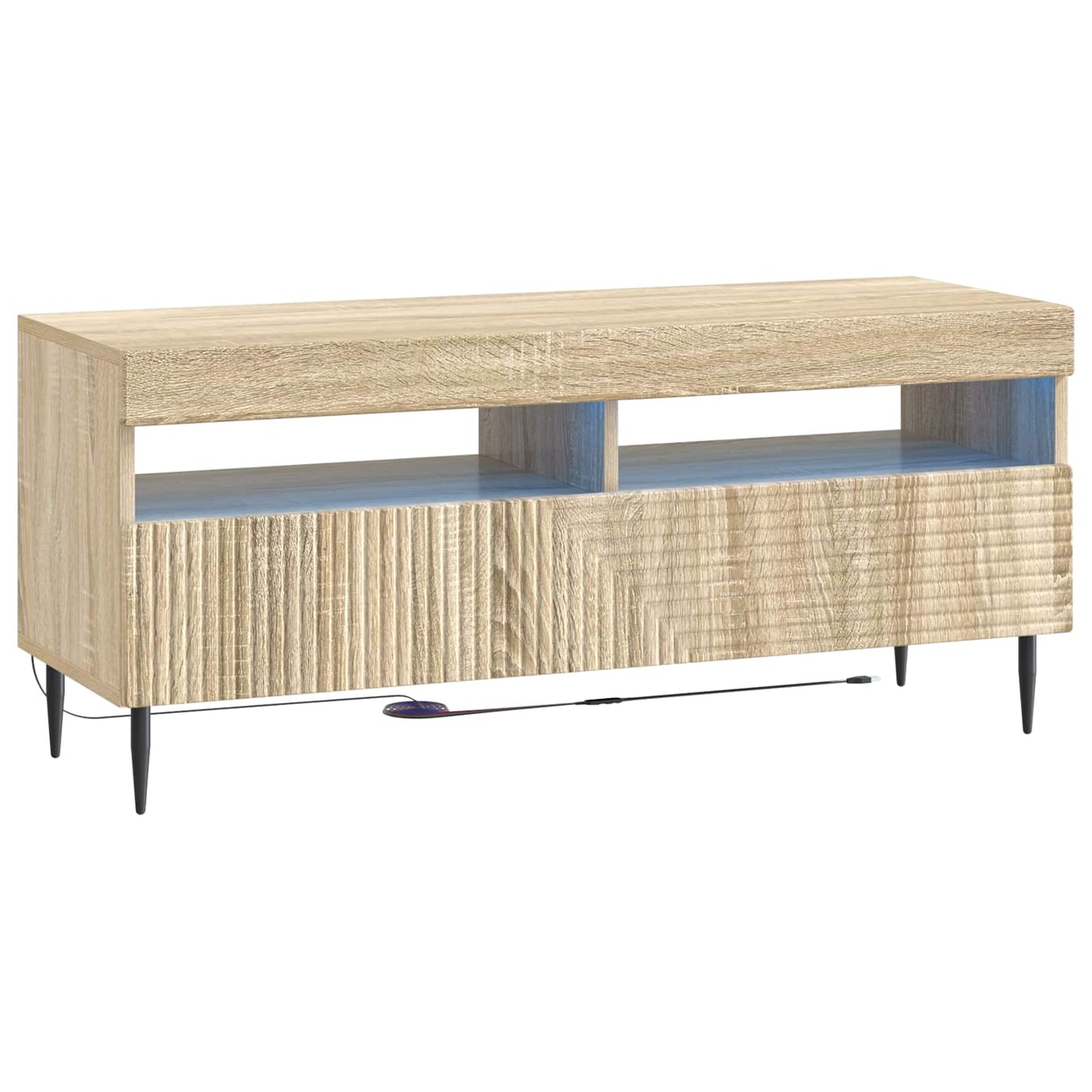 Mobile TV LED a 3 pezzi Rovere Sonoma Legno ingegnerizzato