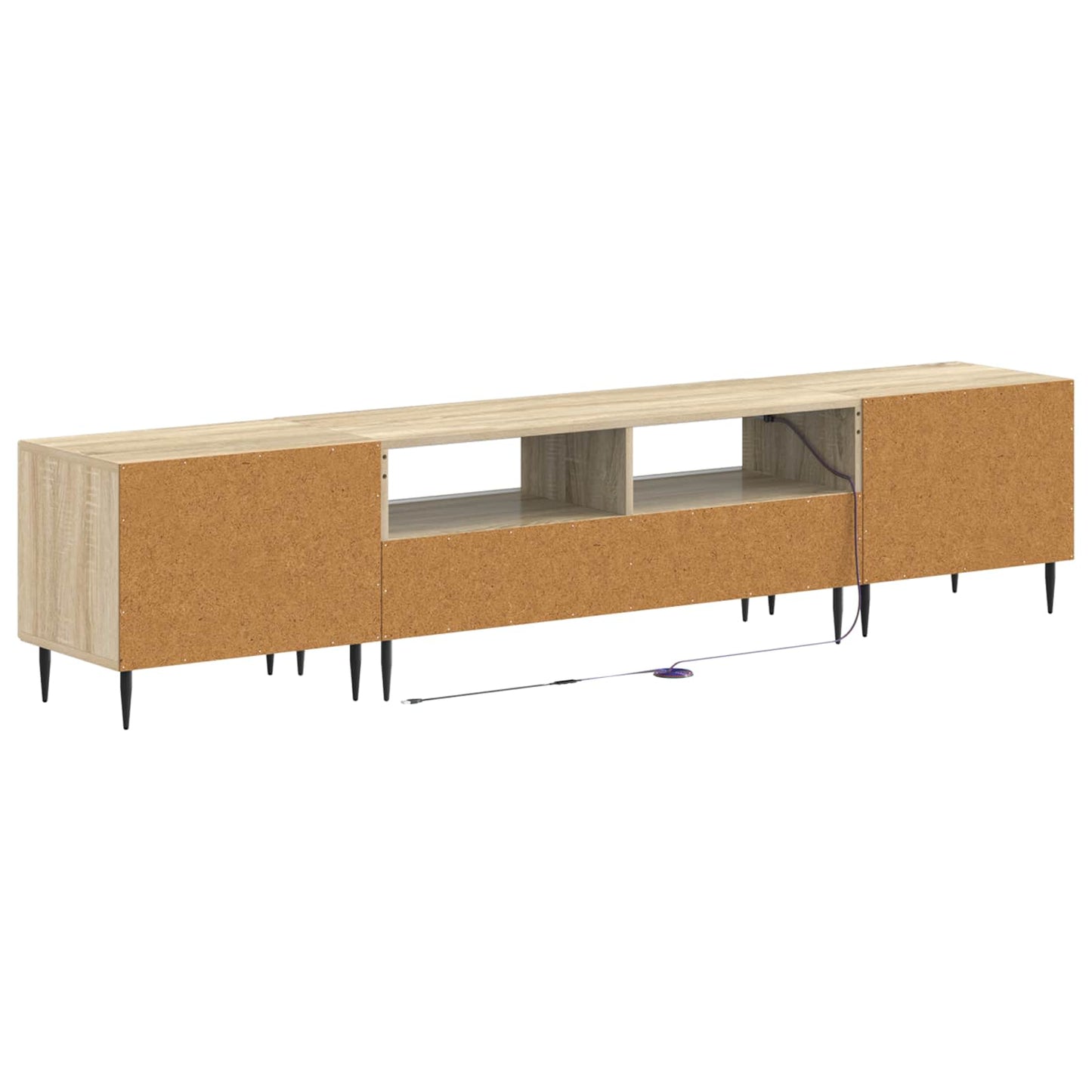 Mobile TV LED a 3 pezzi Rovere Sonoma Legno ingegnerizzato