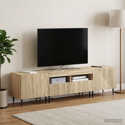 Mobile TV LED a 3 pezzi Rovere Sonoma Legno ingegnerizzato