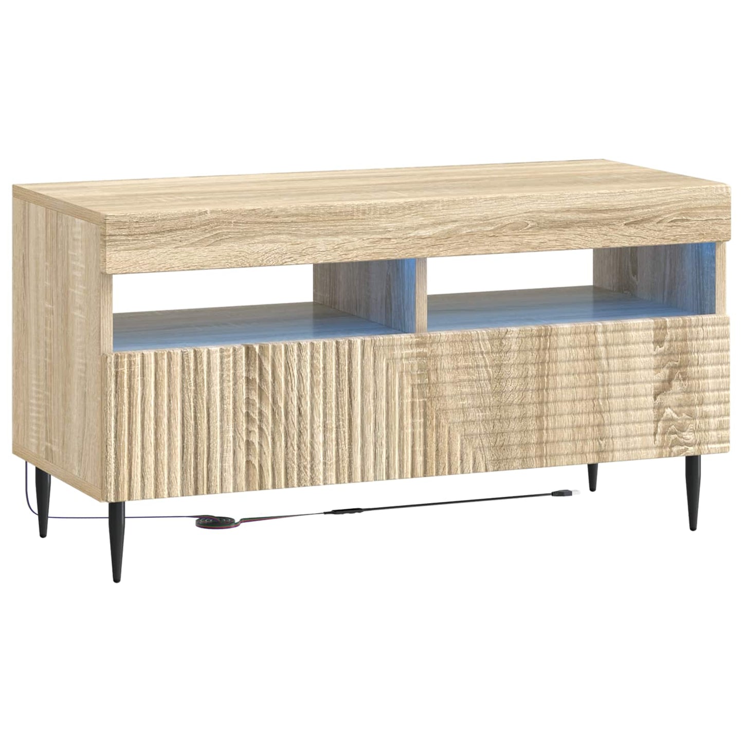 Mobile TV LED a 3 pezzi Rovere Sonoma Legno ingegnerizzato