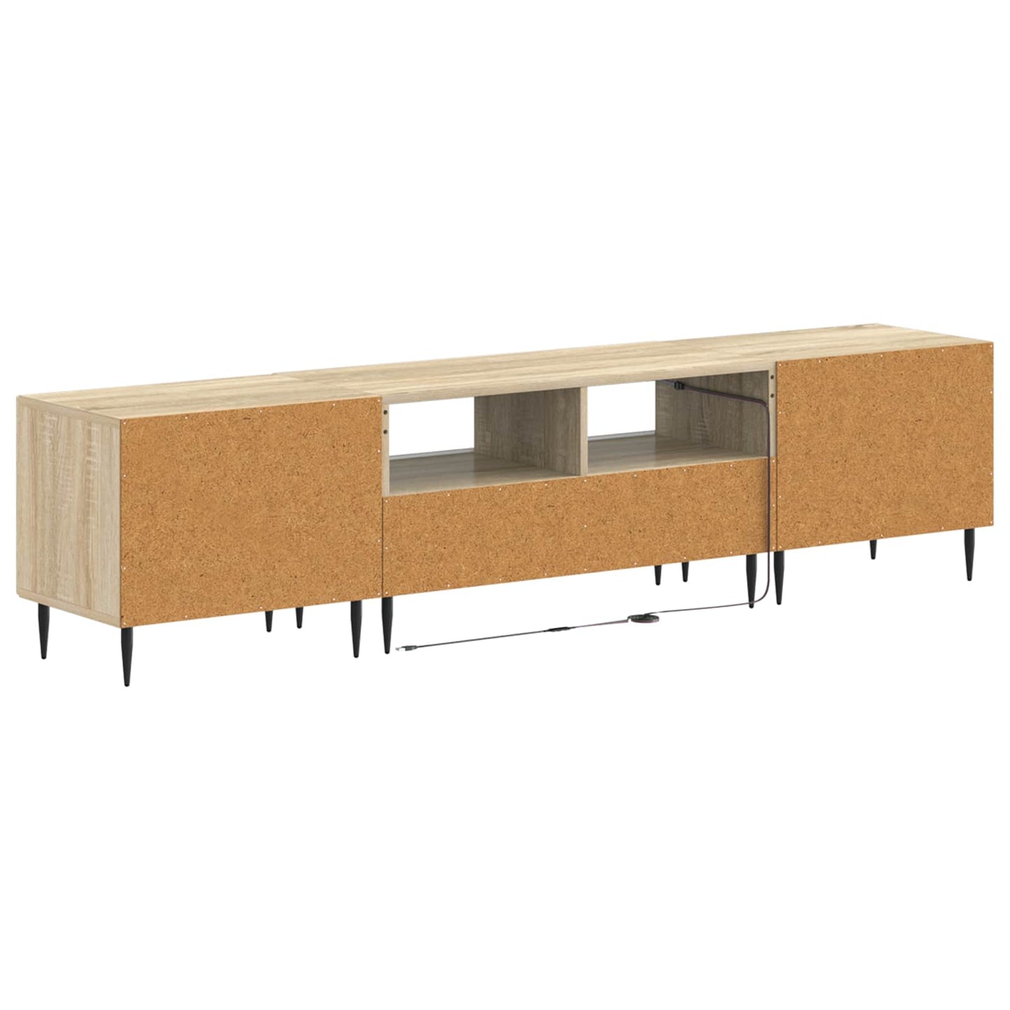 Mobile TV LED a 3 pezzi Rovere Sonoma Legno ingegnerizzato