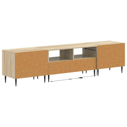 Mobile TV LED a 3 pezzi Rovere Sonoma Legno ingegnerizzato