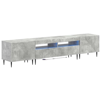 Mobile TV LED a 3 pezzi Grigio Cemento Legno ingegnerizzato