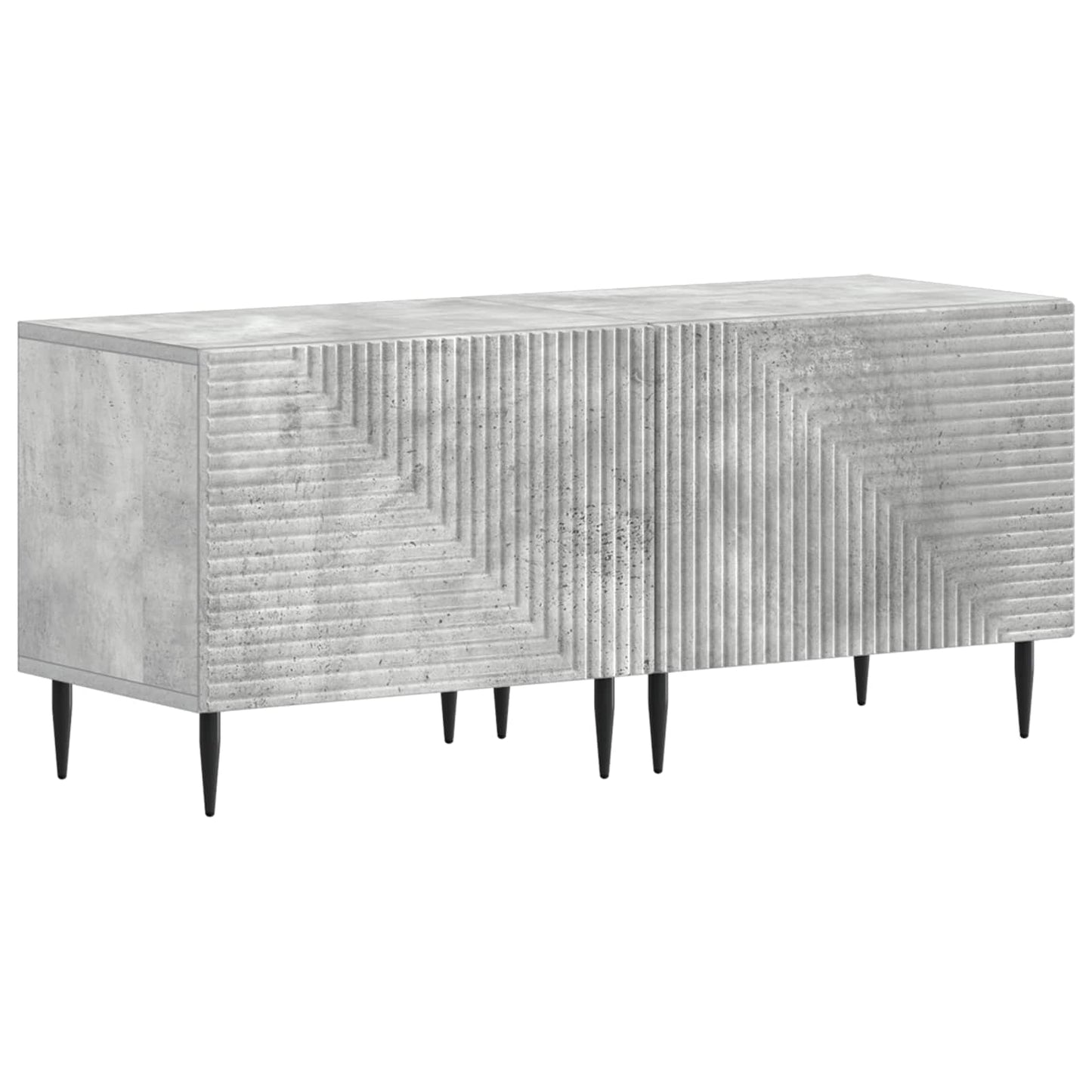 Mobile TV LED a 3 pezzi Grigio Cemento Legno ingegnerizzato