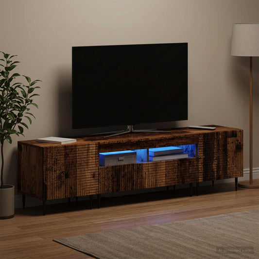 Mobile TV LED a 3 pezzi Legno antico Legno ingegnerizzato - homemem39