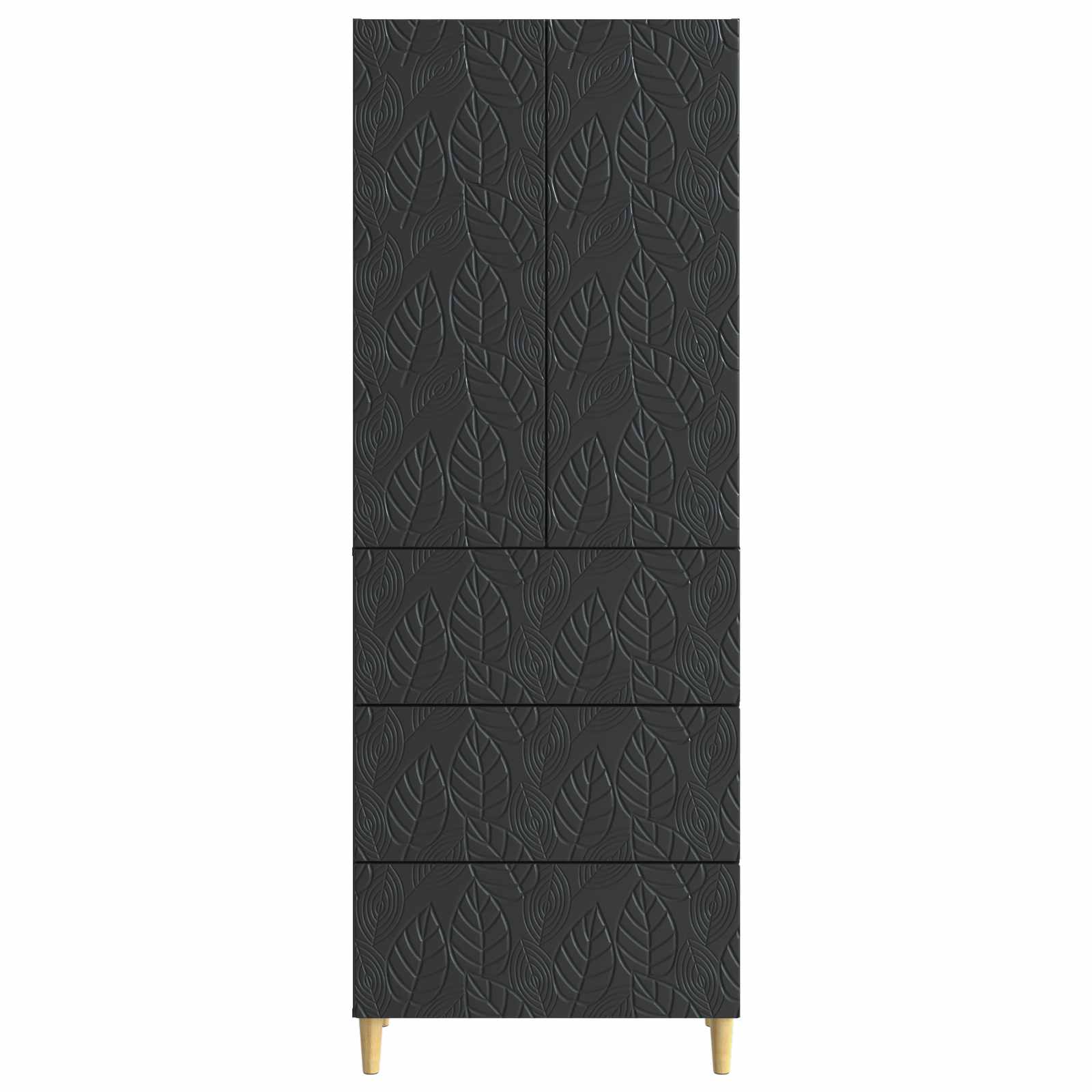 Set di armadi 2 pcs Nero 66 x 34,5 x 90 cm Legno ingegnerizzato | homemem39