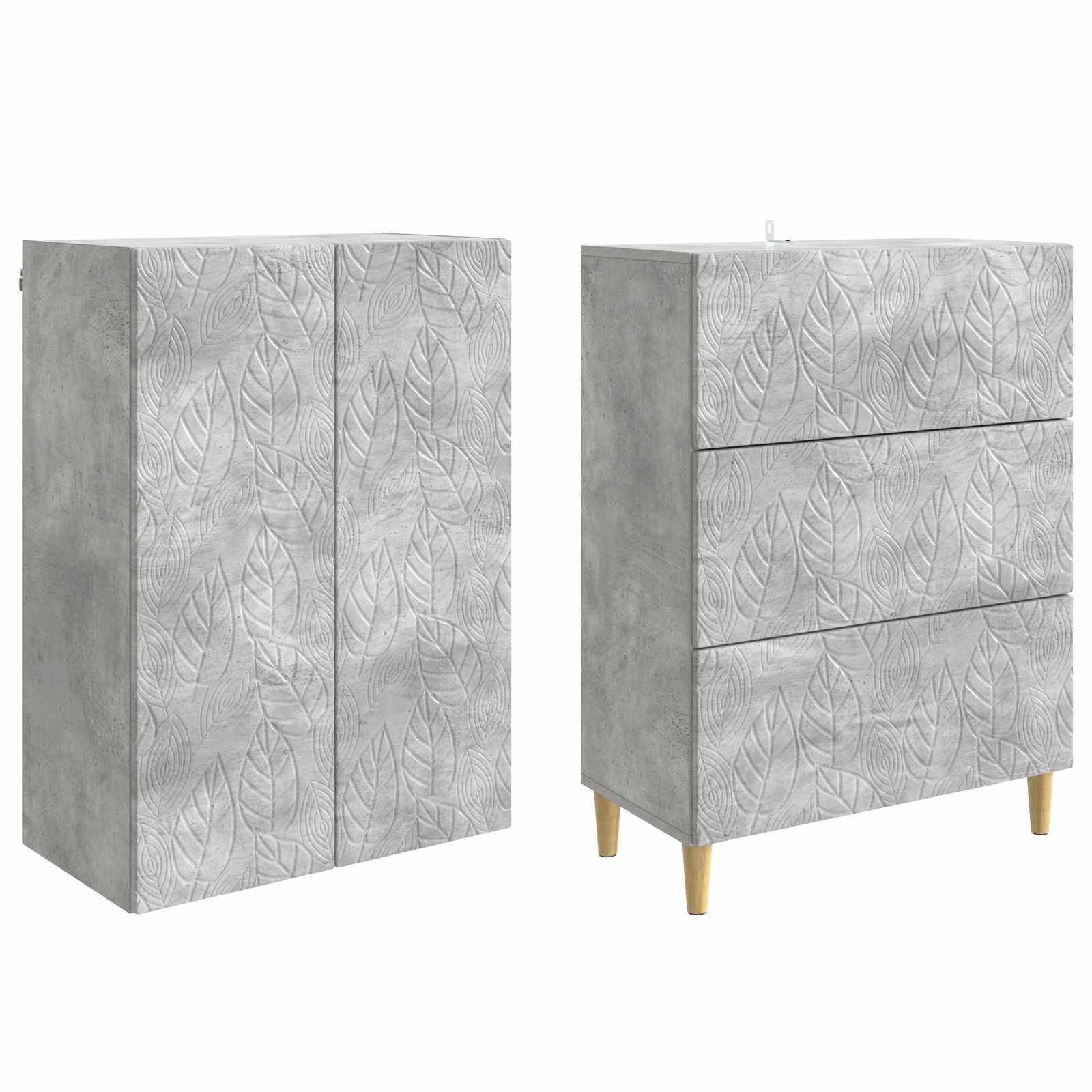 Set di armadi 2 pcs Grigio Cemento 66 x 34,5 x 90 cm | homemem39