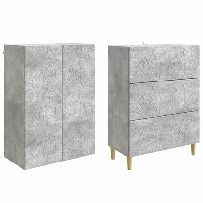 Set di armadi 2 pcs Grigio Cemento 66 x 34,5 x 90 cm | homemem39