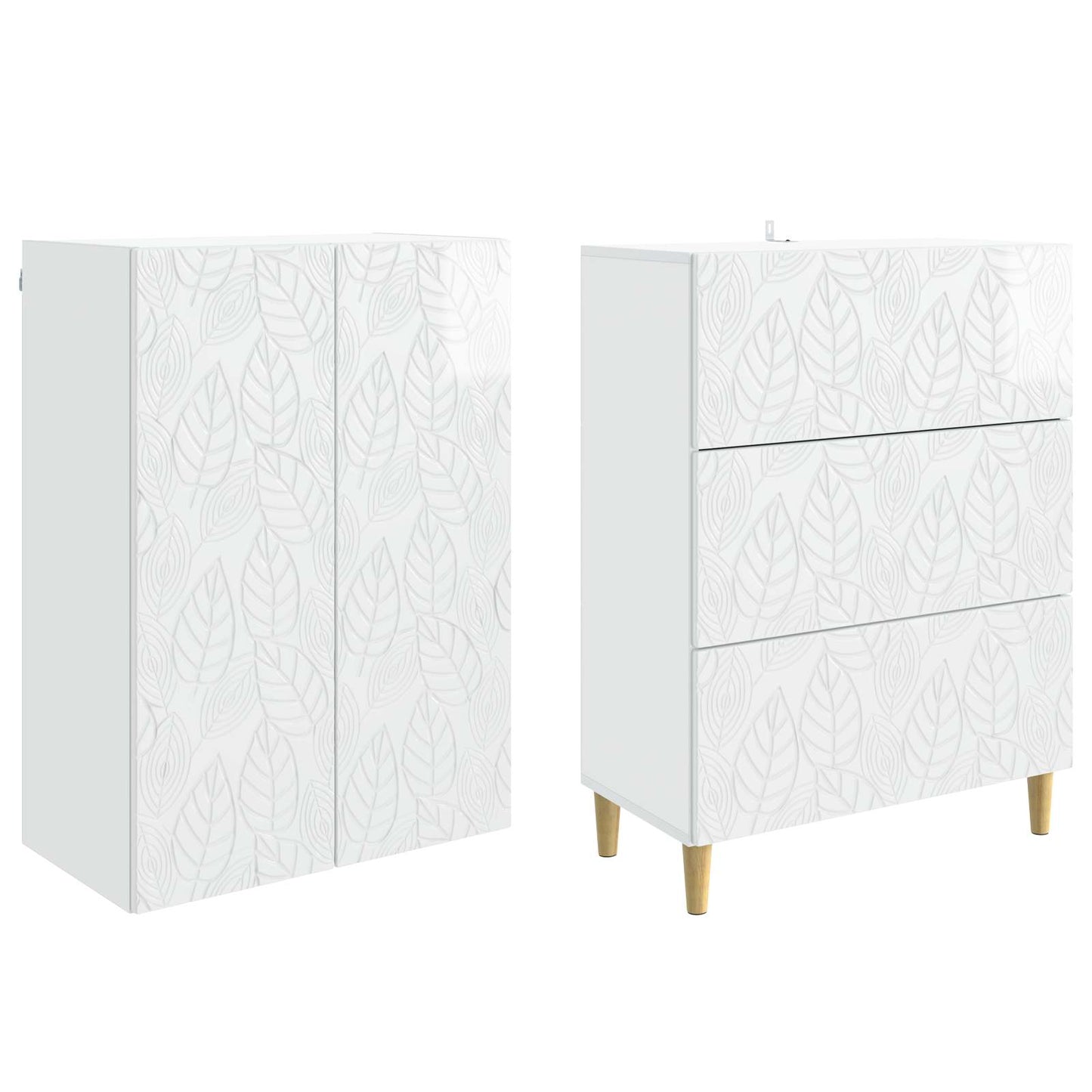 Set di armadi 2 pcs Bianco Lucido 66 x 34,5 x 90 cm | homemem39